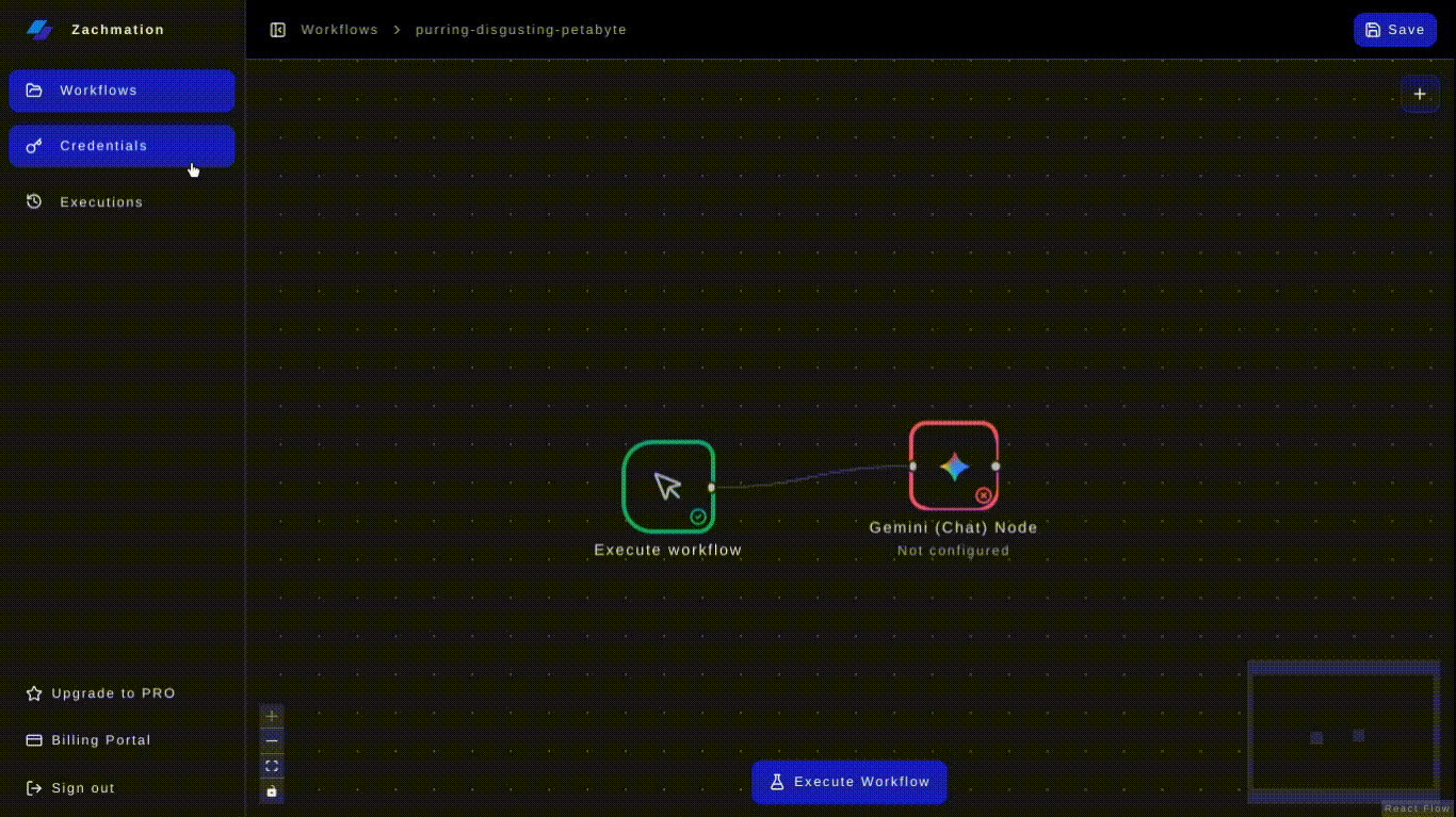 Workflow execution history